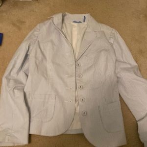 IZod blue & white striped blazer